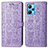 Coque Portefeuille Motif Fantaisie Livre Cuir Etui Clapet S03D pour Realme 9 5G Violet