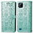 Coque Portefeuille Motif Fantaisie Livre Cuir Etui Clapet S03D pour Realme C20 Vert