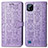 Coque Portefeuille Motif Fantaisie Livre Cuir Etui Clapet S03D pour Realme C20 Violet