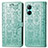 Coque Portefeuille Motif Fantaisie Livre Cuir Etui Clapet S03D pour Realme C33 (2023) Vert