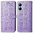 Coque Portefeuille Motif Fantaisie Livre Cuir Etui Clapet S03D pour Realme C33 (2023) Violet