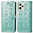 Coque Portefeuille Motif Fantaisie Livre Cuir Etui Clapet S03D pour Realme C35 Vert