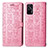 Coque Portefeuille Motif Fantaisie Livre Cuir Etui Clapet S03D pour Realme GT 5G Rose