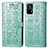 Coque Portefeuille Motif Fantaisie Livre Cuir Etui Clapet S03D pour Realme GT 5G Vert