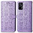 Coque Portefeuille Motif Fantaisie Livre Cuir Etui Clapet S03D pour Realme GT 5G Violet