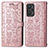 Coque Portefeuille Motif Fantaisie Livre Cuir Etui Clapet S03D pour Realme GT Neo 3T 5G Or Rose