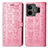 Coque Portefeuille Motif Fantaisie Livre Cuir Etui Clapet S03D pour Realme GT Neo5 240W 5G Rose