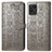 Coque Portefeuille Motif Fantaisie Livre Cuir Etui Clapet S03D pour Realme Narzo 50 4G Gris