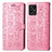 Coque Portefeuille Motif Fantaisie Livre Cuir Etui Clapet S03D pour Realme Narzo 50 4G Rose