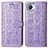 Coque Portefeuille Motif Fantaisie Livre Cuir Etui Clapet S03D pour Realme Narzo 50i Prime Violet