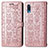 Coque Portefeuille Motif Fantaisie Livre Cuir Etui Clapet S03D pour Samsung Galaxy A02 Rose