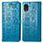 Coque Portefeuille Motif Fantaisie Livre Cuir Etui Clapet S03D pour Samsung Galaxy A03 Core Bleu