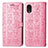 Coque Portefeuille Motif Fantaisie Livre Cuir Etui Clapet S03D pour Samsung Galaxy A03 Core Or Rose