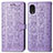 Coque Portefeuille Motif Fantaisie Livre Cuir Etui Clapet S03D pour Samsung Galaxy A03 Core Violet