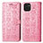 Coque Portefeuille Motif Fantaisie Livre Cuir Etui Clapet S03D pour Samsung Galaxy A03 Or Rose