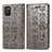 Coque Portefeuille Motif Fantaisie Livre Cuir Etui Clapet S03D pour Samsung Galaxy A03s Gris