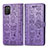 Coque Portefeuille Motif Fantaisie Livre Cuir Etui Clapet S03D pour Samsung Galaxy A03s Violet