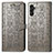 Coque Portefeuille Motif Fantaisie Livre Cuir Etui Clapet S03D pour Samsung Galaxy A04s Gris