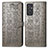 Coque Portefeuille Motif Fantaisie Livre Cuir Etui Clapet S03D pour Samsung Galaxy A05s Gris