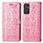 Coque Portefeuille Motif Fantaisie Livre Cuir Etui Clapet S03D pour Samsung Galaxy A05s Or Rose