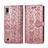 Coque Portefeuille Motif Fantaisie Livre Cuir Etui Clapet S03D pour Samsung Galaxy A10 Or Rose