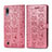 Coque Portefeuille Motif Fantaisie Livre Cuir Etui Clapet S03D pour Samsung Galaxy A10 Rose