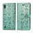 Coque Portefeuille Motif Fantaisie Livre Cuir Etui Clapet S03D pour Samsung Galaxy A10 Vert