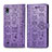 Coque Portefeuille Motif Fantaisie Livre Cuir Etui Clapet S03D pour Samsung Galaxy A10 Violet