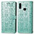 Coque Portefeuille Motif Fantaisie Livre Cuir Etui Clapet S03D pour Samsung Galaxy A10s Vert