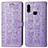 Coque Portefeuille Motif Fantaisie Livre Cuir Etui Clapet S03D pour Samsung Galaxy A10s Violet