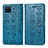 Coque Portefeuille Motif Fantaisie Livre Cuir Etui Clapet S03D pour Samsung Galaxy A12 5G Bleu