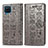 Coque Portefeuille Motif Fantaisie Livre Cuir Etui Clapet S03D pour Samsung Galaxy A12 Gris