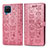 Coque Portefeuille Motif Fantaisie Livre Cuir Etui Clapet S03D pour Samsung Galaxy A12 Nacho Rose