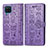 Coque Portefeuille Motif Fantaisie Livre Cuir Etui Clapet S03D pour Samsung Galaxy A12 Nacho Violet