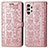 Coque Portefeuille Motif Fantaisie Livre Cuir Etui Clapet S03D pour Samsung Galaxy A13 4G Rose