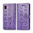 Coque Portefeuille Motif Fantaisie Livre Cuir Etui Clapet S03D pour Samsung Galaxy A20 SC-02M SCV46 Violet