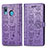 Coque Portefeuille Motif Fantaisie Livre Cuir Etui Clapet S03D pour Samsung Galaxy A20 Violet