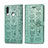 Coque Portefeuille Motif Fantaisie Livre Cuir Etui Clapet S03D pour Samsung Galaxy A20s Vert