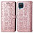 Coque Portefeuille Motif Fantaisie Livre Cuir Etui Clapet S03D pour Samsung Galaxy A22 4G Rose