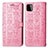 Coque Portefeuille Motif Fantaisie Livre Cuir Etui Clapet S03D pour Samsung Galaxy A22 5G Or Rose