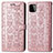 Coque Portefeuille Motif Fantaisie Livre Cuir Etui Clapet S03D pour Samsung Galaxy A22 5G Rose