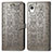 Coque Portefeuille Motif Fantaisie Livre Cuir Etui Clapet S03D pour Samsung Galaxy A22 5G SC-56B Gris