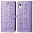 Coque Portefeuille Motif Fantaisie Livre Cuir Etui Clapet S03D pour Samsung Galaxy A22 5G SC-56B Violet