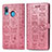 Coque Portefeuille Motif Fantaisie Livre Cuir Etui Clapet S03D pour Samsung Galaxy A30 Or Rose