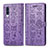 Coque Portefeuille Motif Fantaisie Livre Cuir Etui Clapet S03D pour Samsung Galaxy A30S Violet