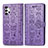 Coque Portefeuille Motif Fantaisie Livre Cuir Etui Clapet S03D pour Samsung Galaxy A32 4G Violet