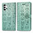 Coque Portefeuille Motif Fantaisie Livre Cuir Etui Clapet S03D pour Samsung Galaxy A32 5G Vert