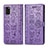 Coque Portefeuille Motif Fantaisie Livre Cuir Etui Clapet S03D pour Samsung Galaxy A41 Violet