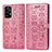 Coque Portefeuille Motif Fantaisie Livre Cuir Etui Clapet S03D pour Samsung Galaxy A52 5G Or Rose