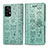 Coque Portefeuille Motif Fantaisie Livre Cuir Etui Clapet S03D pour Samsung Galaxy A52 5G Vert